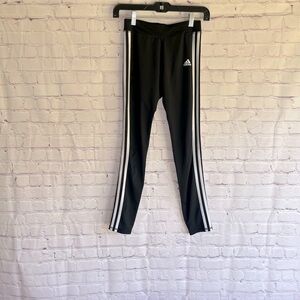 Adidas Kids Black Leggings with White Stripes Youth‎ Girls Size 14